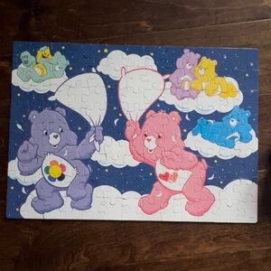Vintage Care Bear 100 piece puzzle w/ tin metal container